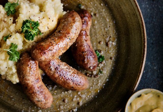 Bonfire Bangers with Apple Mash - Scottish Slimmers